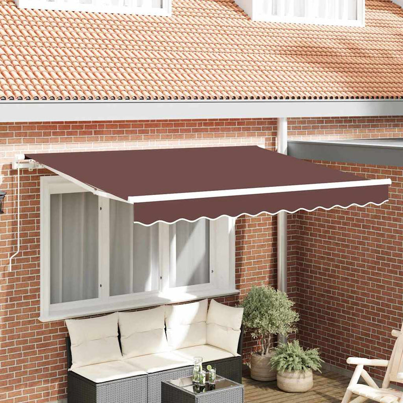 vidaXL Napellenző ponyva Barna 350 x 200 cm Vászon
