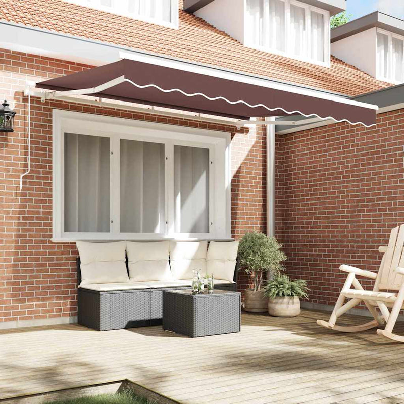 vidaXL Napellenző ponyva Barna 350 x 200 cm Vászon