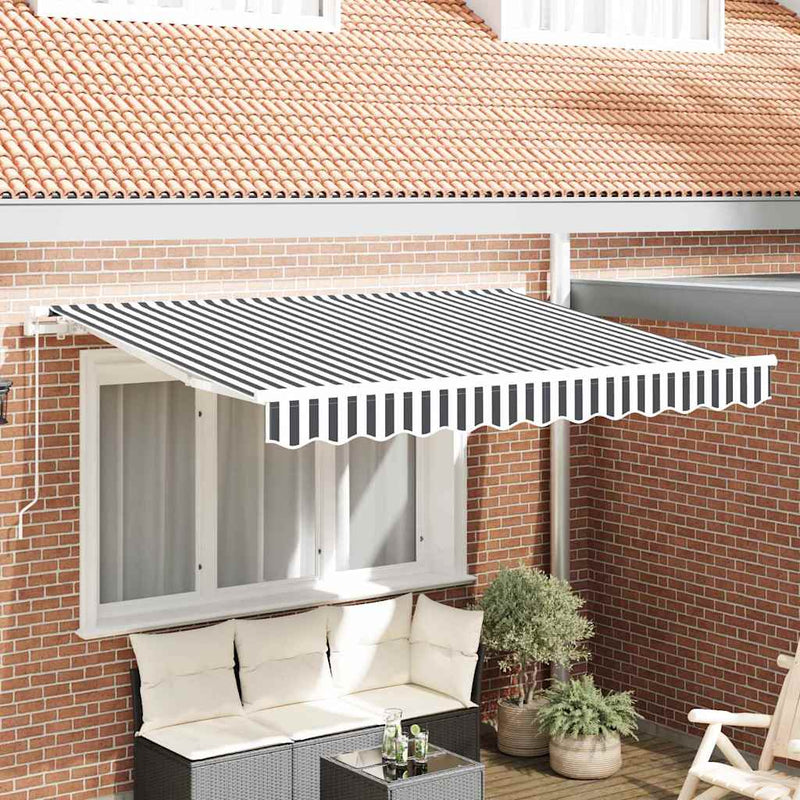 vidaXL Napellenző ponyva Antracit szürke és fehér 300 x 200 cm Vászon