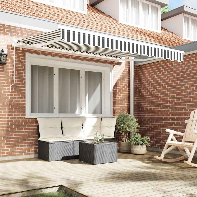 vidaXL Napellenző ponyva Antracit szürke és fehér 300 x 200 cm Vászon