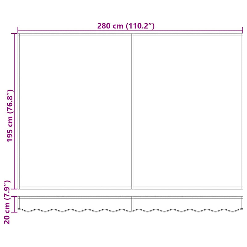 vidaXL Napellenző ponyva Sokszínű 300 x 200 cm Vászon