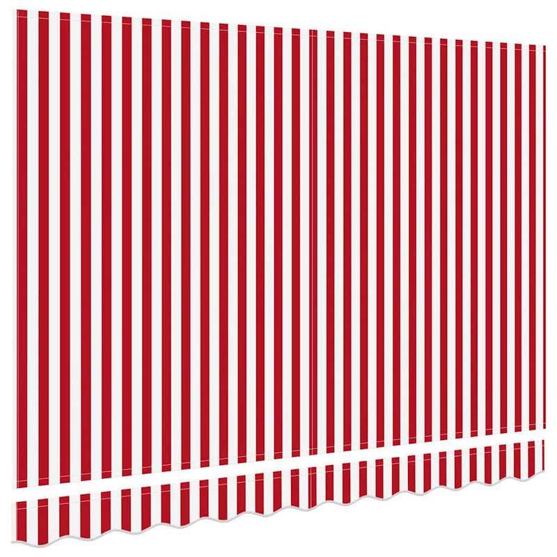 vidaXL Napellenző ponyva Piros és fehér 350 x 200 cm Vászon