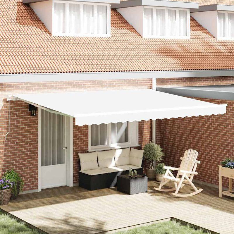 vidaXL Napellenző ponyva Fehér 450 × 350 cm Vászon