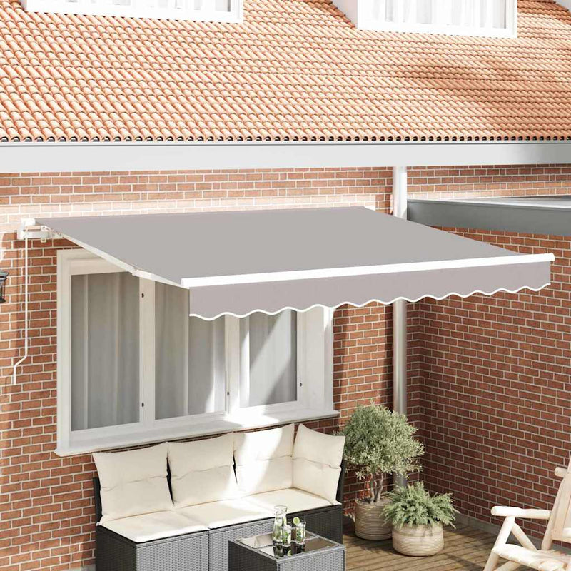 vidaXL Napellenző ponyva Világosszürke 350 x 250 cm Vászon