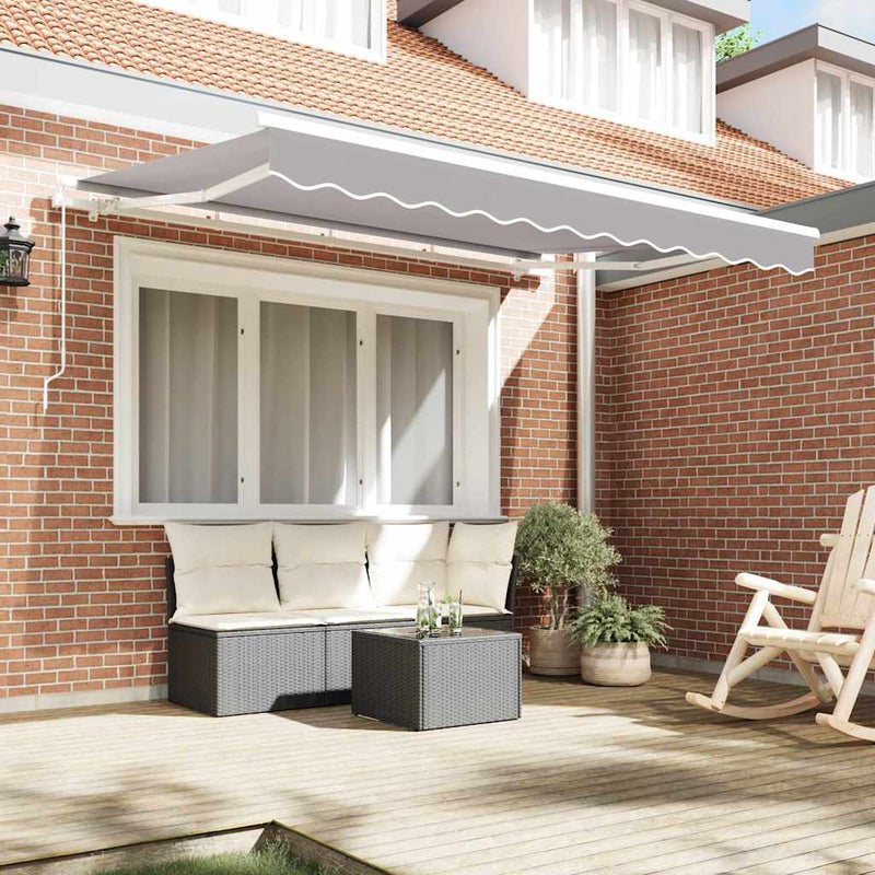 vidaXL Napellenző ponyva Világosszürke 350 x 250 cm Vászon