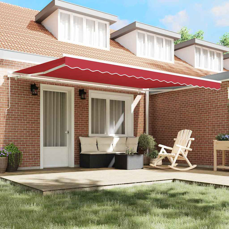 vidaXL Napellenző ponyva Piros 450 × 300 cm Vászon