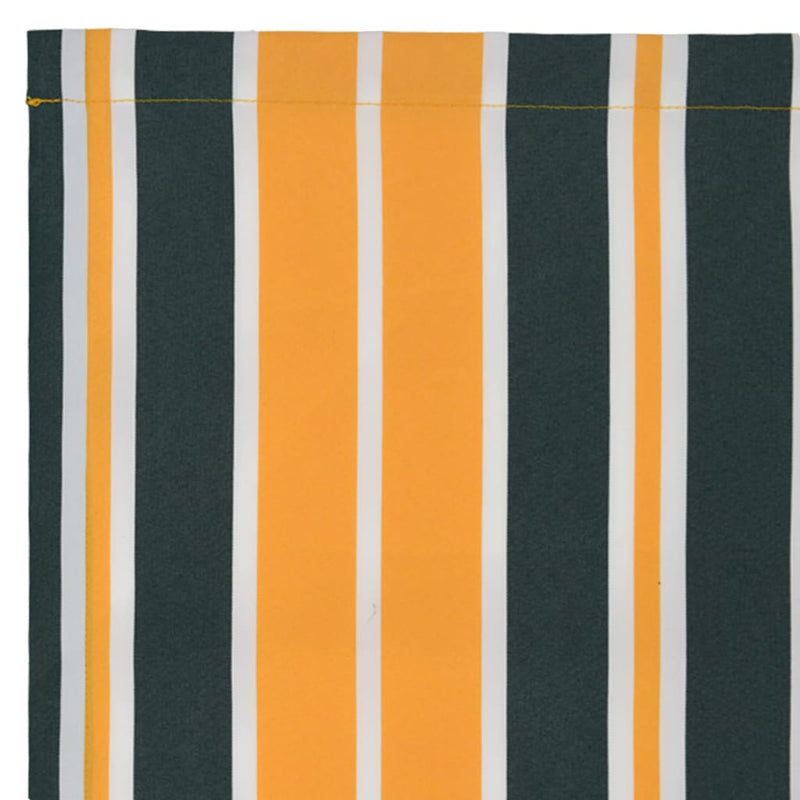 vidaXL Napellenző ponyva Zöld és sárga 300 x 250 cm Vászon