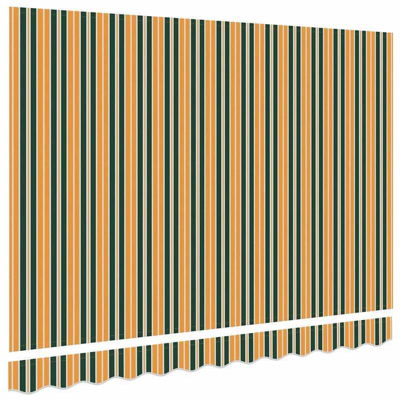 vidaXL Napellenző ponyva Zöld és sárga 350 x 250 cm Vászon
