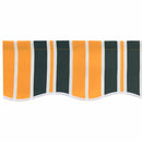 vidaXL Napellenző ponyva Zöld és sárga 400 × 300 cm Vászon