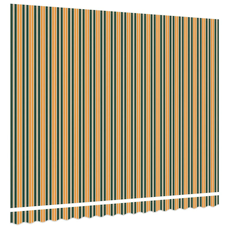 vidaXL Napellenző ponyva Zöld és sárga 400 × 300 cm Vászon