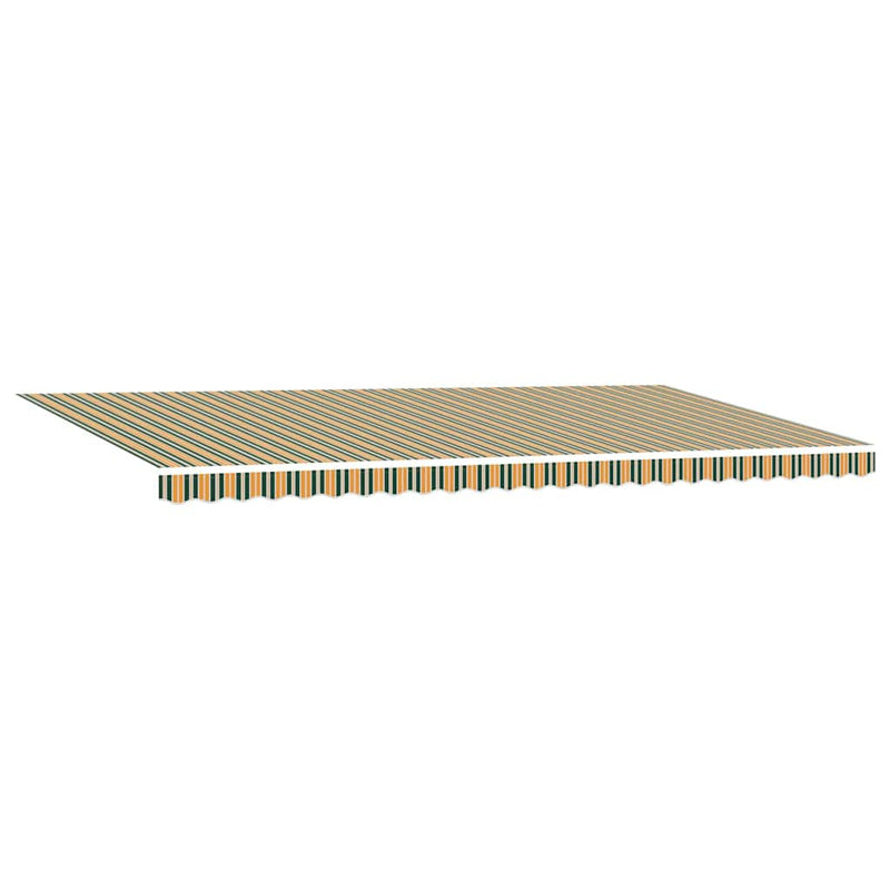 vidaXL Napellenző ponyva Zöld és sárga 600 × 300 cm Vászon