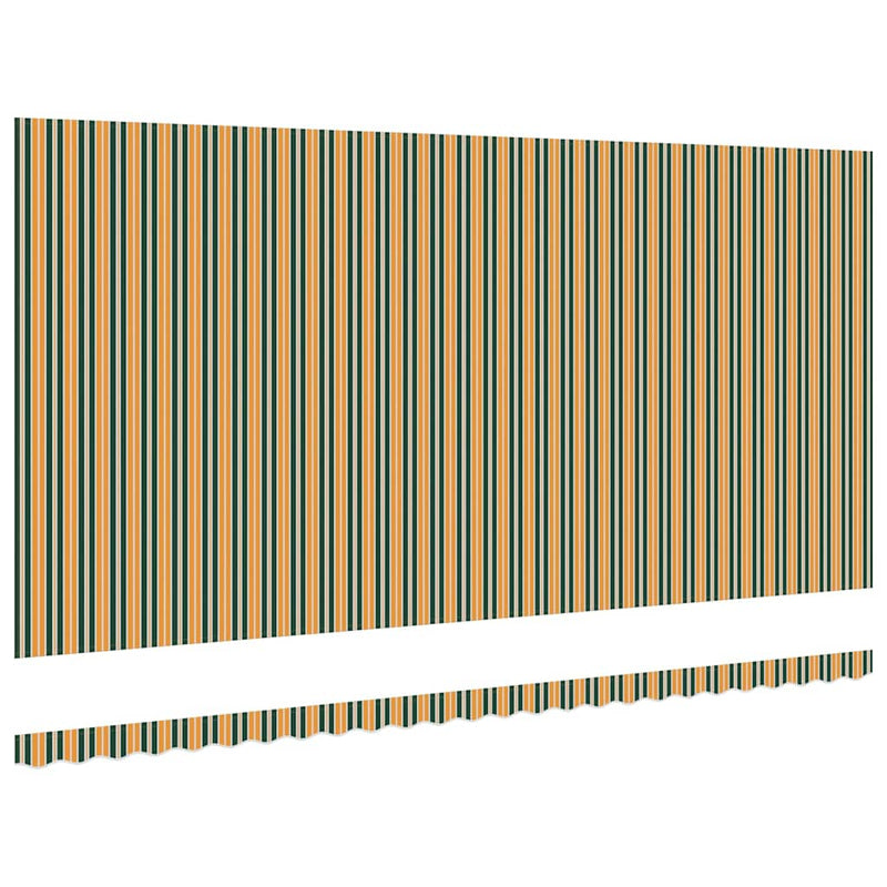 vidaXL Napellenző ponyva Zöld és sárga 600 × 300 cm Vászon