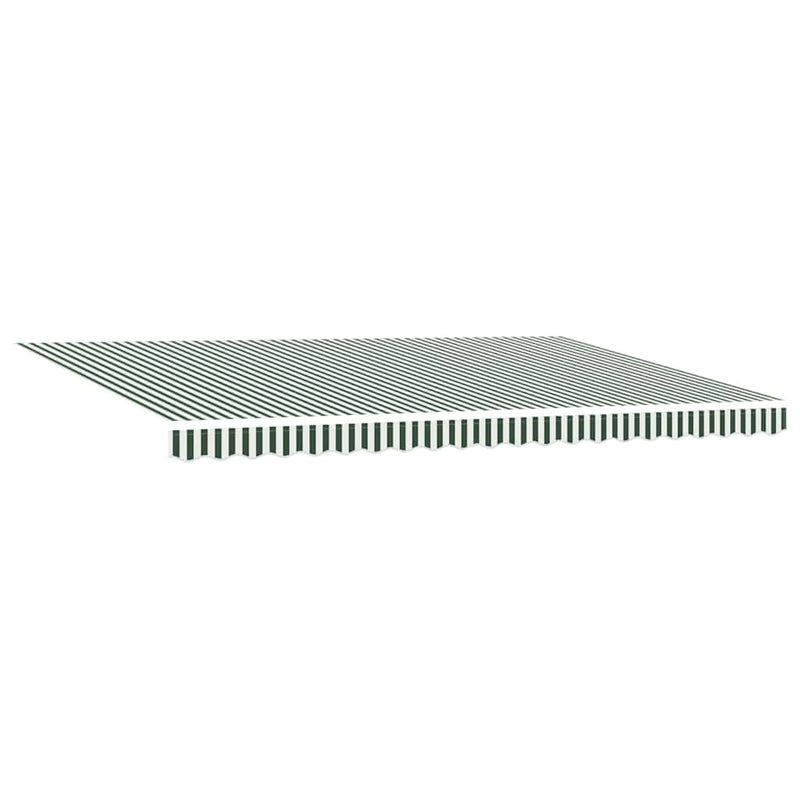 vidaXL Napellenző ponyva Zöld és fehér 500 × 300 cm Vászon