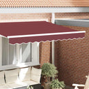 vidaXL Pavilon Díszítő Szegély Burgundi 2.3 x 0.2 m Vászon