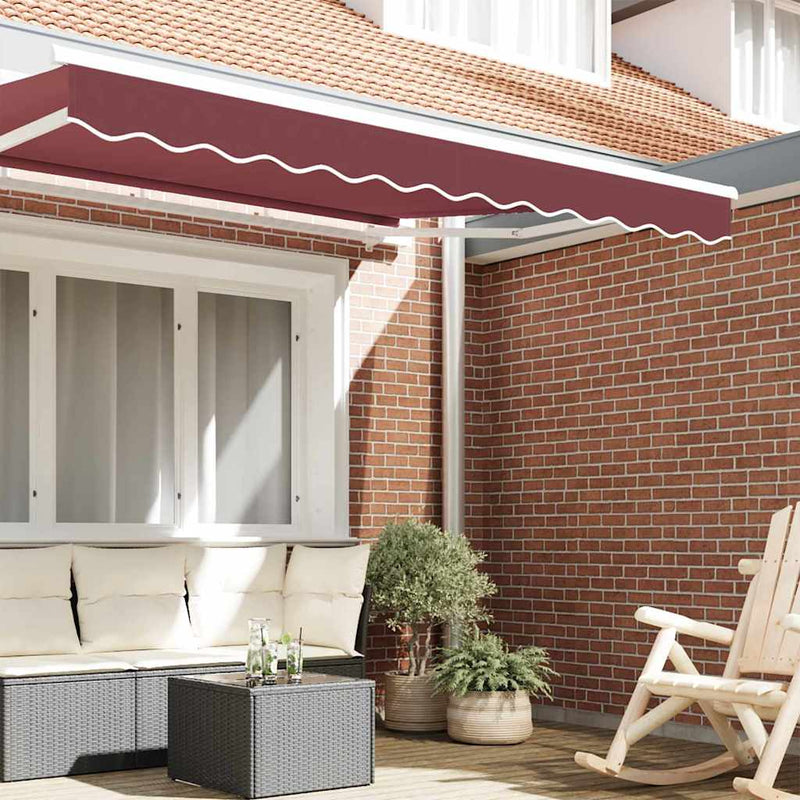 vidaXL Pavilon Díszítő Szegély Burgundi 2.3 x 0.2 m Vászon