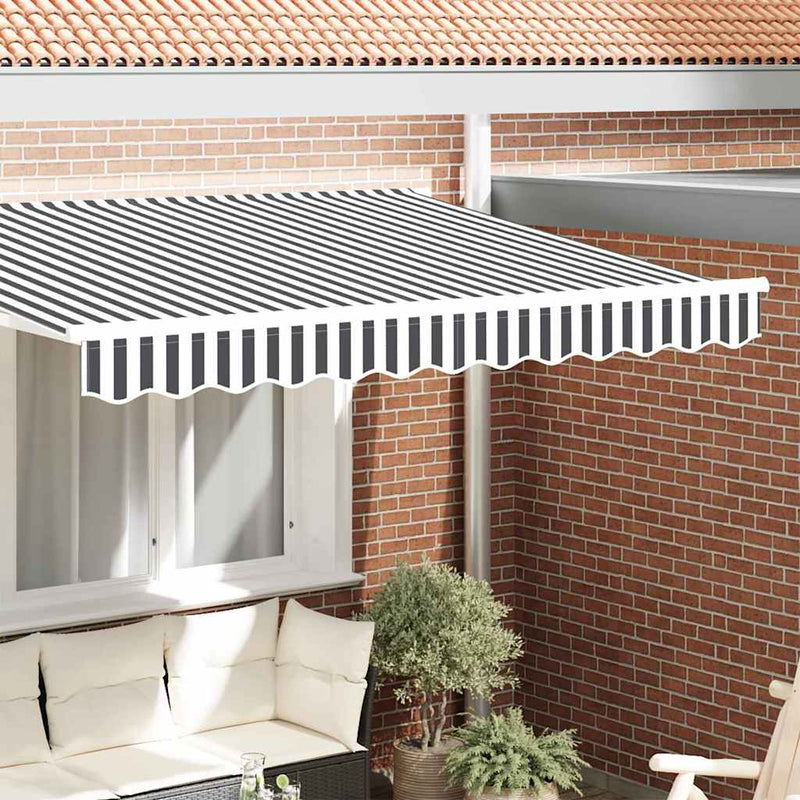 vidaXL Pavilon Díszítő Szegély Antracit szürke és fehér 2.3 x 0.2 m