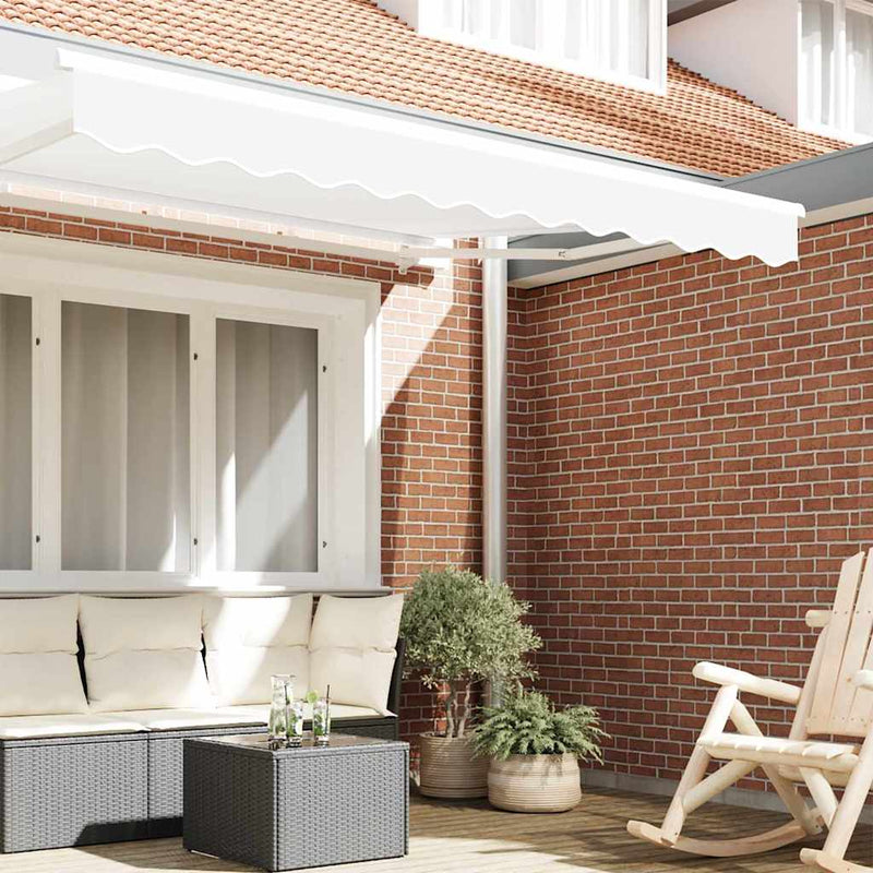 vidaXL Pavilon Díszítő Szegély Fehér 3.3 x 0.2 m Vászon