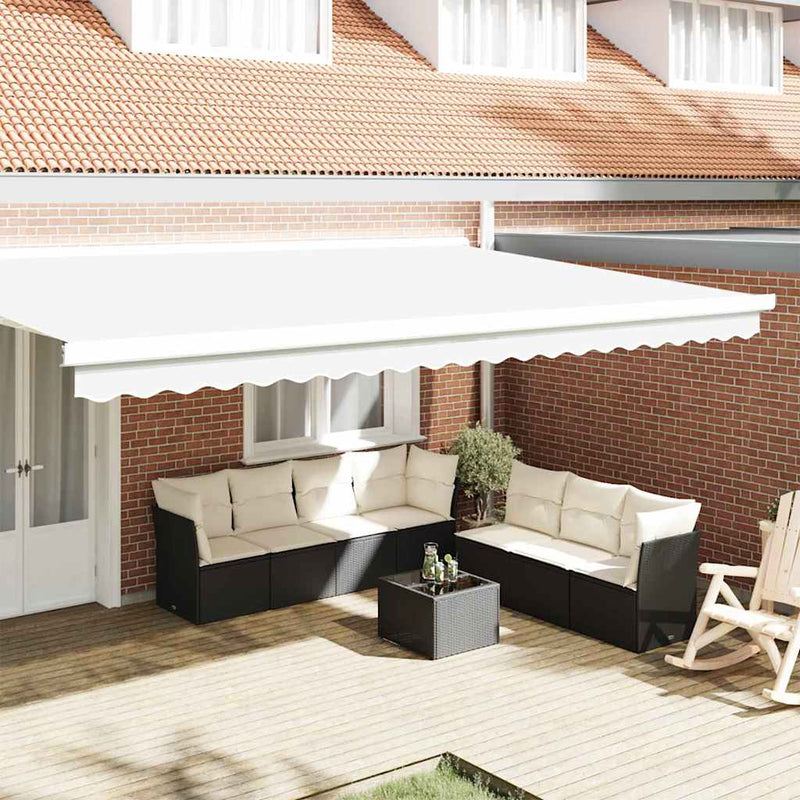vidaXL Pavilon Díszítő Szegély Fehér 4.8 x 0.2 m Vászon