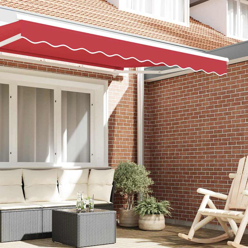 vidaXL Pavilon Díszítő Szegély Piros 2.3 x 0.2 m Vászon