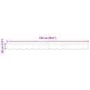 vidaXL Pavilon Díszítő Szegély Piros 2.3 x 0.2 m Vászon