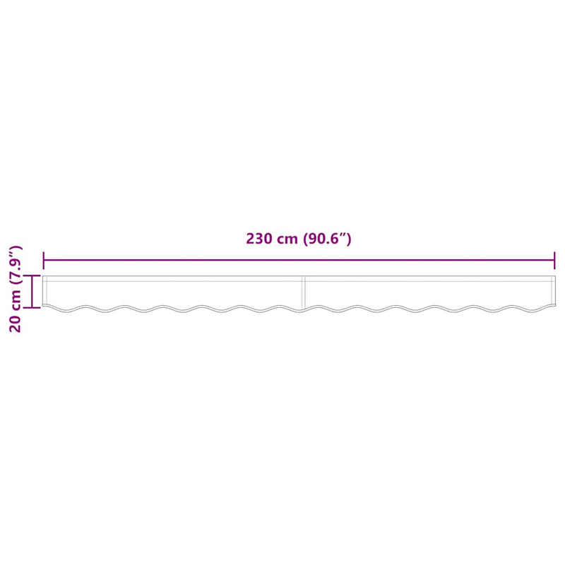 vidaXL Pavilon Díszítő Szegély Piros 2.3 x 0.2 m Vászon