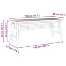 vidaXL Pad Barna 110 x 38 x 45 cm bambusz