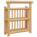 vidaXL Falpolc polcokkal tárolóval Barna 40 x 13 x 44 cm bambusz