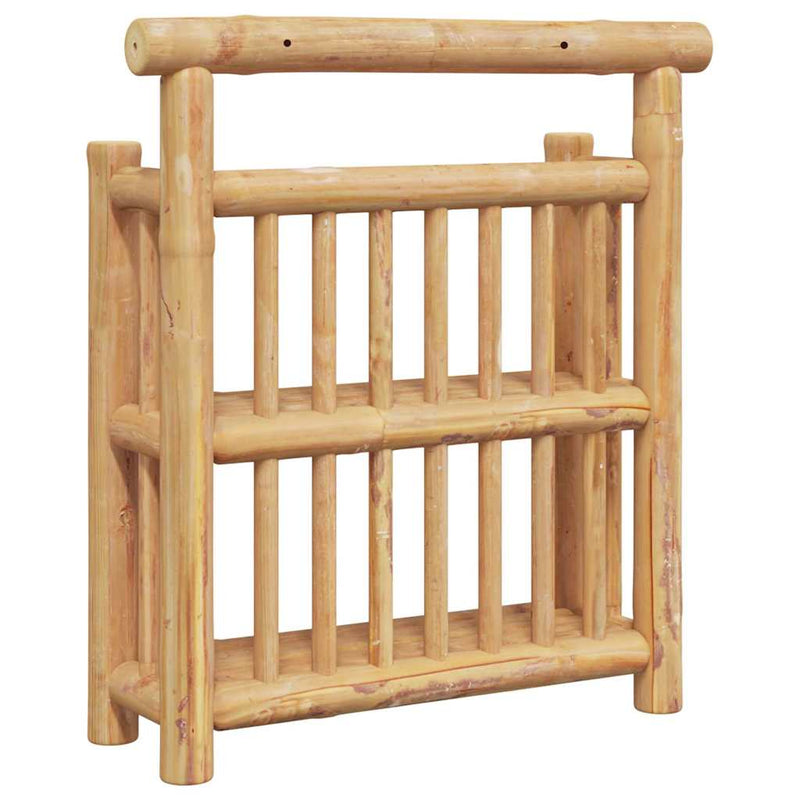 vidaXL Falpolc polcokkal tárolóval Barna 40 x 13 x 44 cm bambusz