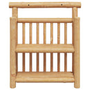 vidaXL Falpolc polcokkal tárolóval Barna 40 x 13 x 44 cm bambusz