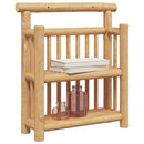 vidaXL Falpolc polcokkal tárolóval Természetes 40 x 13 x 44 cm bambusz
