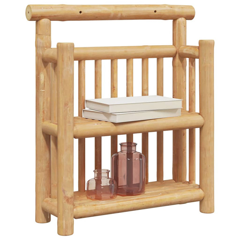 vidaXL Falpolc polcokkal tárolóval Barna 40 x 13 x 44 cm bambusz
