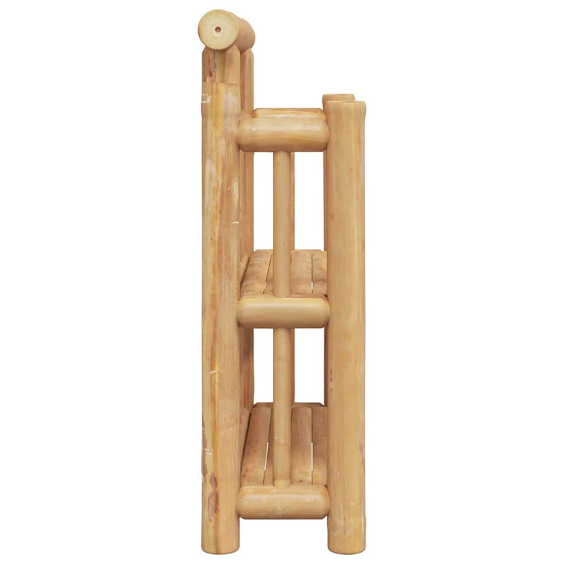vidaXL Falpolc polcokkal tárolóval Barna 40 x 13 x 44 cm bambusz
