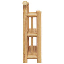 vidaXL Falpolc polcokkal tárolóval Természetes 40 x 13 x 44 cm bambusz