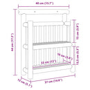 vidaXL Falpolc polcokkal tárolóval Barna 40 x 13 x 44 cm bambusz