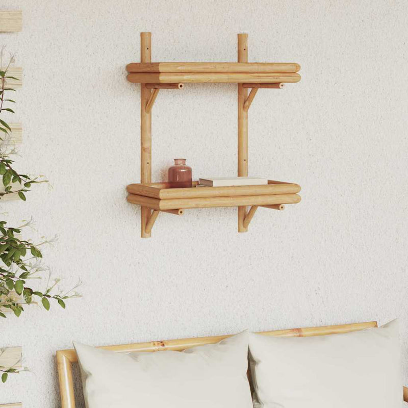 vidaXL Falifiók polcokkal tárolóval Barna 45 x 26 x 60 cm bambusz