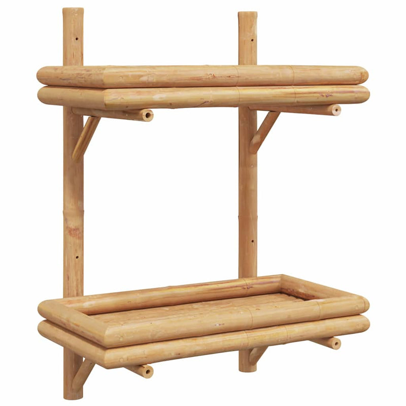 vidaXL Falifiók polcokkal tárolóval Barna 45 x 26 x 60 cm bambusz