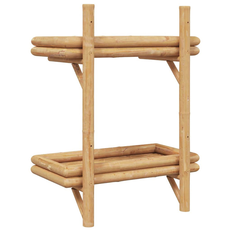 vidaXL Falifiók polcokkal tárolóval Barna 45 x 26 x 60 cm bambusz