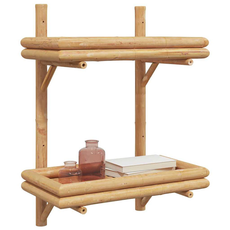 vidaXL Falifiók polcokkal tárolóval Barna 45 x 26 x 60 cm bambusz