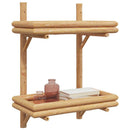 vidaXL Falpolc polcokkal tárolóval Barna 39 x 26 x 60 cm bambusz