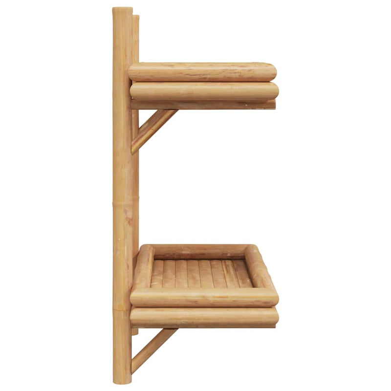 vidaXL Falifiók polcokkal tárolóval Barna 45 x 26 x 60 cm bambusz