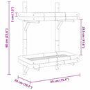vidaXL Falifiók polcokkal tárolóval Barna 45 x 26 x 60 cm bambusz