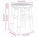 vidaXL Zsámoly Barna 30 x 30 x 36 cm bambusz