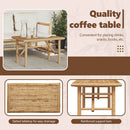 vidaXL Dohányzóasztal Barna 70 x 40 x 36 cm bambusz