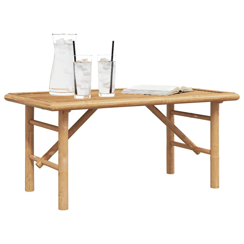 vidaXL Dohányzóasztal Barna 90 x 50 x 43 cm bambusz