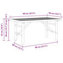 vidaXL Dohányzóasztal Barna 90 x 50 x 43 cm bambusz