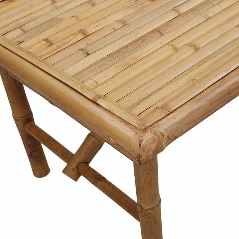 vidaXL Dohányzóasztal Barna 110 x 50 x 43 cm bambusz