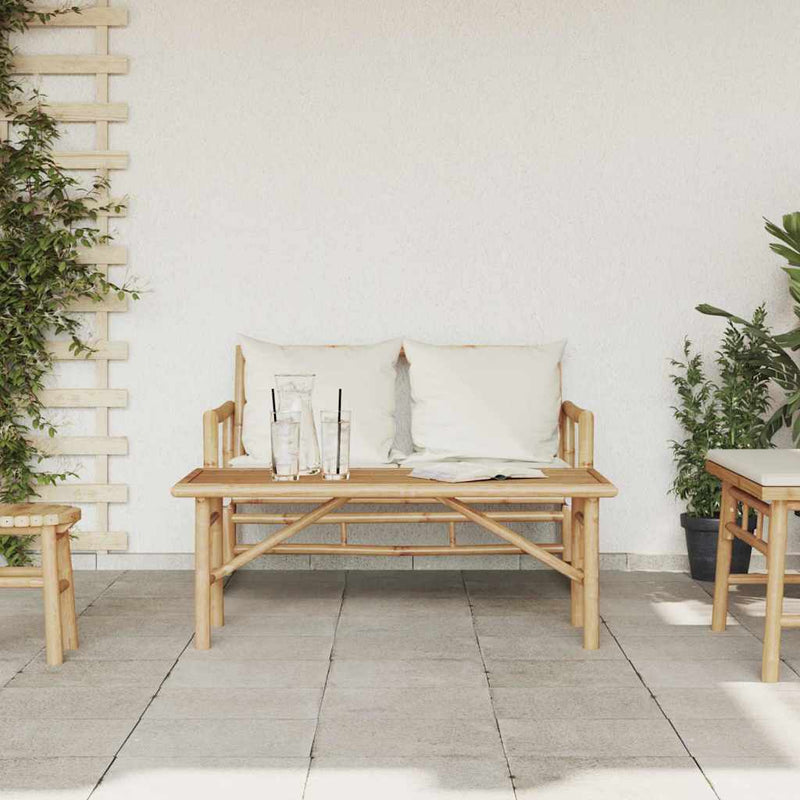 vidaXL Dohányzóasztal Barna 110 x 50 x 43 cm bambusz