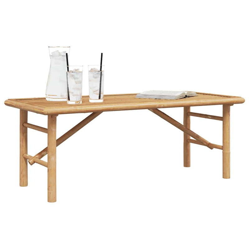 vidaXL Dohányzóasztal Barna 110 x 50 x 43 cm bambusz