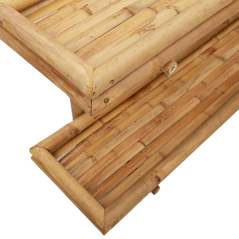 vidaXL Falifiók polcokkal tárolóval Barna 75 x 26 x 60 cm bambusz