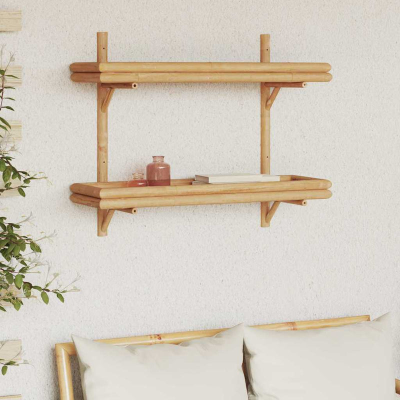 vidaXL Falifiók polcokkal tárolóval Barna 75 x 26 x 60 cm bambusz